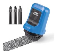 Trodat ID Protector Ink Roller, Timbro Rullo di inchiostro per Protezione dei Dati dal Furto di Identità in 1 Solo Gesto, Colore Blu con Inchiostro Nero, con 3 Ricariche Inchiostro Incluse