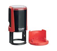 Trodat Printy 4638 Timbro Personalizzato Autoinchiostrante, Max 7 righe, Impronta ROTONDA Ø 38 mm, Rosso, Cartuccia Inchiostro Rossa, per Loghi, Associazioni, Albi, Biblioteche, Shopper, Etichette