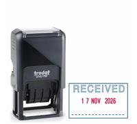 Trodat Printy 4750 - Timbro datario con frase in inglese "Ricevute", autoinchios