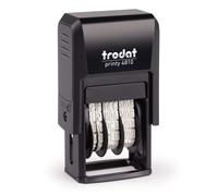 Trodat Printy 4810 Date Stamp, Month in Letters, 3.8 mm, German, Imprint Color B