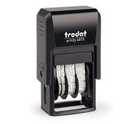 Trodat Printy 4810 Timbro con data, mese in lettere, 3,8 mm, tedesco, colore nero, 20 x 4 mm