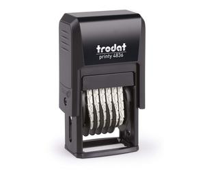 Trodat Printy 4836 Stamp 6 "Height, 3.8 mm, black 6-digit with 3.8 mm type