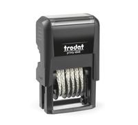 Trodat Printy 4846 4.0 Timbro Numeratore Autoinchiostrante a 6 Bande di Numeri e Caratteri Speciali, Altezza Caratteri 4 mm, Nero con Cartuccia Inchiostro Nero inclusa, Dimensione Impronta 27x4 mm