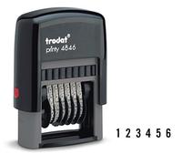Trodat Printy 4846 - Timbro autoinchiostrante con numeratore, nero