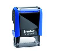 Trodat Printy 4910 Timbro Personalizzato Autoinchiostrante, max 3 Righe, Dimensione Impronta 26 x 9 mm, Colore Timbro Blu, Cartuccia Inchiostro Verde, Ideale per Uffici, Aziende, Medici, Insegnanti