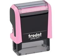 Trodat Printy 4911 Timbro Personalizzato Autoinchiostrante, max 3 Righe, Dimensione Impronta 38x14 mm, Colore Rosa Pastello, Cartuccia Inchiostro Nero, Ideale per Uffici, Aziende, Medici, Insegnanti