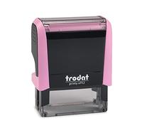 Trodat Printy 4912 Timbro Personalizzato Autoinchiostrante, max 4 Righe, Dimensione Impronta 47x18 mm, Colore Rosa Pastello, Cartuccia Inchiostro Nero, Ideale per Uffici, Aziende, Medici, Insegnanti