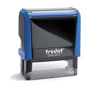 Trodat Printy 4912 Timbro Personalizzato Autoinchiostrante, max 4 Righe, Dimensione Impronta 47x18 mm, Colore Timbro Blu, Cartuccia Inchiostro Nero, Ideale per Uffici, Aziende, Medici, Insegnanti