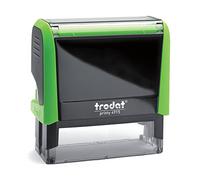 Trodat Printy 4915 Timbro Personalizzato Autoinchiostrante, max 6 Righe, Dimensione Impronta 70x25 mm, Colore Timbro Verde, Cartuccia Inchiostro Verde, Ideale per Uffici, Aziende, Medici, Insegnanti
