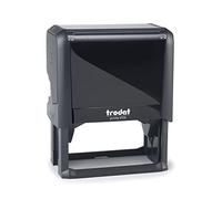 Trodat - Printy 4926 - Personalizza il timbro personalizzato con testo desiderato, personalizzalo qui online Colore della cassa nero - Timbro dell'indirizzo - timbro aziendale - con testo desider