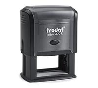 Trodat Printy 4928 Timbro Personalizzato Autoinchiostrante, Max 7 righe, Dimensione Impronta Grande 60x33 mm, Nero, Cartuccia Inchiostro Nero, Ideale per Grandi Superfici, Shopper, Carte da Pacco