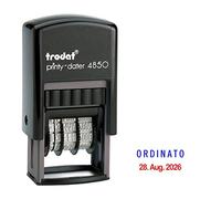 Trodat Printy Datario 4850 Data Timbro con due colori cuscino + Il Testo ordinato