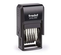 Trodat Printy Numeratore 4836, Autoinchiostrante, 6 Cifre, Altezza Caratteri 3,8 mm, Cartuccia di Serie Nera