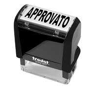 Trodat Printy Office Timbro Testo APPROVATO, Cartuccia Inclusa Inchiostro Indelebile Nero, per Amministrazione e Contabilità, Fatturazione, Aziende, Attività Commerciali, Studi Professionali, Negozi