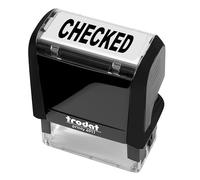 Trodat Printy Office Timbro Testo CHECKED, Cartuccia Inclusa Inchiostro Indelebile Nero, per Amministrazione e Contabilità, Fatturazione, Aziende, Attività Commerciali, Studi Professionali, Negozi