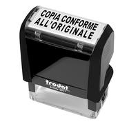 Trodat Printy Office Timbro Testo COPIA CONFORME ALL'ORIGINALE, Cartuccia Inclusa Inchiostro Indelebile Nero, per Amministrazione e Contabilità, Fatturazione, Aziende, Studi Professionali,