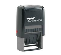 Trodat Printy Textplate Dater Stamps Received in Blue Date in Red (German Version)