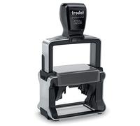 Trodat Professional 5206 Timbro Personalizzato, Autoinchiostrante, Impronta 56x33 mm, Max 8 righe, Struttura Acciaio Inox Spazzolato, Cartuccia Blu, Robusto per Uso Intensivo, Ufficio, Magazzino