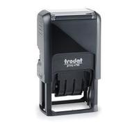 Trodat Printy 4750/L2 Timbro Datario Autoinchiostrante Testo PAGATO, Formato Data GG MMM (in lettere) AAA, Italiano, Altezza carattere 4 mm, Impronta 41x24 mm, Cartuccia inclusa Bicolore Blu/Rosso