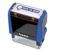 Trodat - Timbro Motivazionale per Insegnanti Printy 4910 Autoinchiostrante, Collezione Happy School, Impronta NON VA BENE, Colore Timbro Blu, Cartuccia Inclusa di Colore Blu