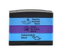 Trodat Timbro scolastico 3 in 1 per feedback genitori, insegnanti, lavoro assistito o indipendente, versione 1, multicolore, medio