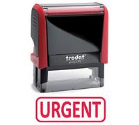 TRODAT Timbro X-print 4912 Formula Commerciale Testo + Picto "URGENT" Rosso