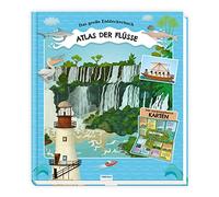 TRÖTSCH - Atlas der Flüsse | Kinderatlas mit detailreichen Illustrationen und spannenden Fakten rund um den Lebensraum Fluss: Kinderbuch mit aufklappbaren Karten und Extra-Heftchen | Ab 9 Jahren