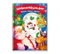 Trötsch Beschäftigungsbuch Malbuch mit Stickern Bastelbuch Weihnachtszauber: Bastelheft Beschäftigungsbuch: Basteln - Malen - Spielen. Mit Gel Fenster-Stickern