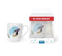 TRÖTSCH - Der kleine Maulwurf "Im Winter" : Kindertasse Porzellan spülmaschinengeeignet mikrowellengeeignet