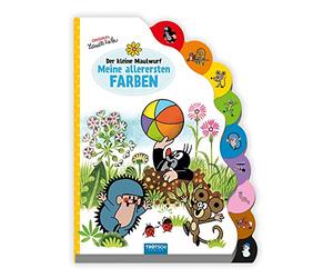 TRÖTSCH - Der kleine Maulwurf Pappenbuch mit Register Meine allerersten Farben: Entdeckerbuch Beschäftigungsbuch Spielbuch Bilderbuch (Ab 3 Jahren)