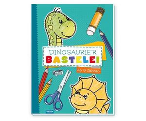 TRÖTSCH - Kinderbastelei "Dinosaurier" | Bastelbuch mit einfachen Vorlagen zum Ausmalen, Ausschneiden und Kleben: Perfektes erstes Bastelbuch mit allen Papiermaterialien | Ab 3 Jahren