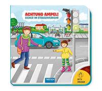 TRÖTSCH - Kinderbuch "Achtung Ampel!" | Kinderbuch mit leuchtender Ampel: Spannendes Soundbuch zur Verkehrserziehung mit bekannten Alltagssituationen | Ab 3 Jahren