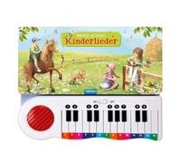 TRÖTSCH - Klavierbuch "Meine ersten Kinderlieder" | Soundbuch mit farbig markierten Noten und Tasten: Kinder Klavier mit 8 bekannten, illustrierten Liedern zum Mitsingen und Spielen | Ab 3 Jahren