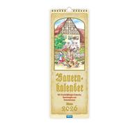Trötsch Maxi-Streifenkalender Bauernkalender 2026 mit Hundertjährigem Kalender, Bauernregeln und Ferienterminen: Wandkalender