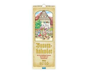 Trötsch Maxi-Streifenkalender Bauernkalender 2026 mit Hundertjährigem Kalender, Bauernregeln und Ferienterminen
