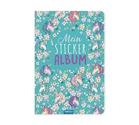 TRÖTSCH - Mein Stickeralbum "Einhorn" | Einhorn Stickerbuch mit 24 beschichteten Seiten für flexibles Platzieren der Sticker: DIN A5 Einhorn Stickeralbum zum Tauschen | Ab 3 Jahren