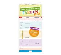 TRÖTSCH - Mein Terminplaner Farben 2027: Wandkalender mit 2 Spalten