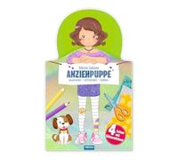 TRÖTSCH - Meine liebste Anziehpuppe | Anziehpuppen Stickerbuch mit "Stoffmuster" Vorlagen zum Ausschneiden und Einkleben: Bastelbuch mit Glitzerstickern zum Stylen und Dekorieren | Ab 3 Jahren