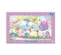 TRÖTSCH Rahmenpuzzle Einhornwelt: 15-Teiliges Puzzle für Kinder ab 3 Jahren