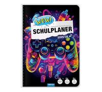 TRÖTSCH - Schulplaner WOW Gaming 25/26: Planer Schülerkalender Hausaufgabenheft Timer