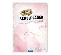 TRÖTSCH - Schulplaner WOW Marble 25/26: Planer Schülerkalender Hausaufgabenheft Timer