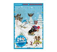 TRÖTSCH - Sticker-Adventskalender "Der kleine Maulwurf " - Weihnachtskalender mit 24 niedlichen Soft-Stickern: Adventskalender mit Adventsstickern zum Dekorieren von Basteleien, Geschenken uvm.