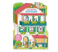 TRÖTSCH - Stickerhaus "Bauernhof" | Stickerbuch mit über 480 Stickern zum Gestalten eines eigenen Bauernhofs: Stickerhaus mit Wohnzimmer, Küche, Schlafzimmer und Stall zum Gestalten | Ab 3 Jahren