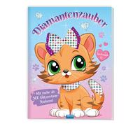 TRÖTSCH - Stickermalbuch Diamantenzauber Tierfreunde : Malbuch Beschäftigungsbuch Ausmalbuch Stickerbuch