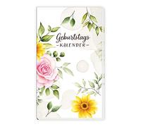 TRÖTSCH - Taschenkalender Geburtstagskalender Blumen | Jahresunabhängiges Geburtstagskalenderbuch | Eintragebuch Geburtstagsplaner | Immerwährend