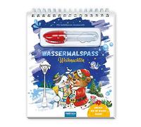 Trötsch Wassermalspaß mit Zauberstift Weihnachten: Malblock mit nachfüllbarem Wassermalstift Ausmalen Wasser Malbuch