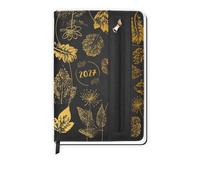 Trötsch Wochenplaner A5 mit Tasche Flowers black 2027: Taschenkalender