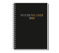 Trötsch Wochenplaner A5 mit Wire-O Schwarz 2026