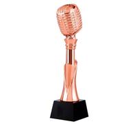 Trofei, medaglie e premi Trofeo di Musica di Canto Trofeo Microfonico d'oro, d'Argento E di Bronzo Trofeo Vincitore del Concorso per Miglior Cantante del Campus Statale E Provinciale (Color : Copper