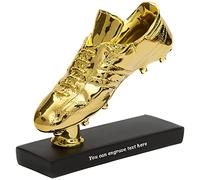 Trofei Trofeo Personalizzabile Trofeo Calcio, Statua 3D Golden Boot Award, Trofeo Placcato In Oro Resina, Forniture Per Fan, Souvenir, Testo Incisione Gratuito ( Color : Gold , Size : 20x7x17cm )